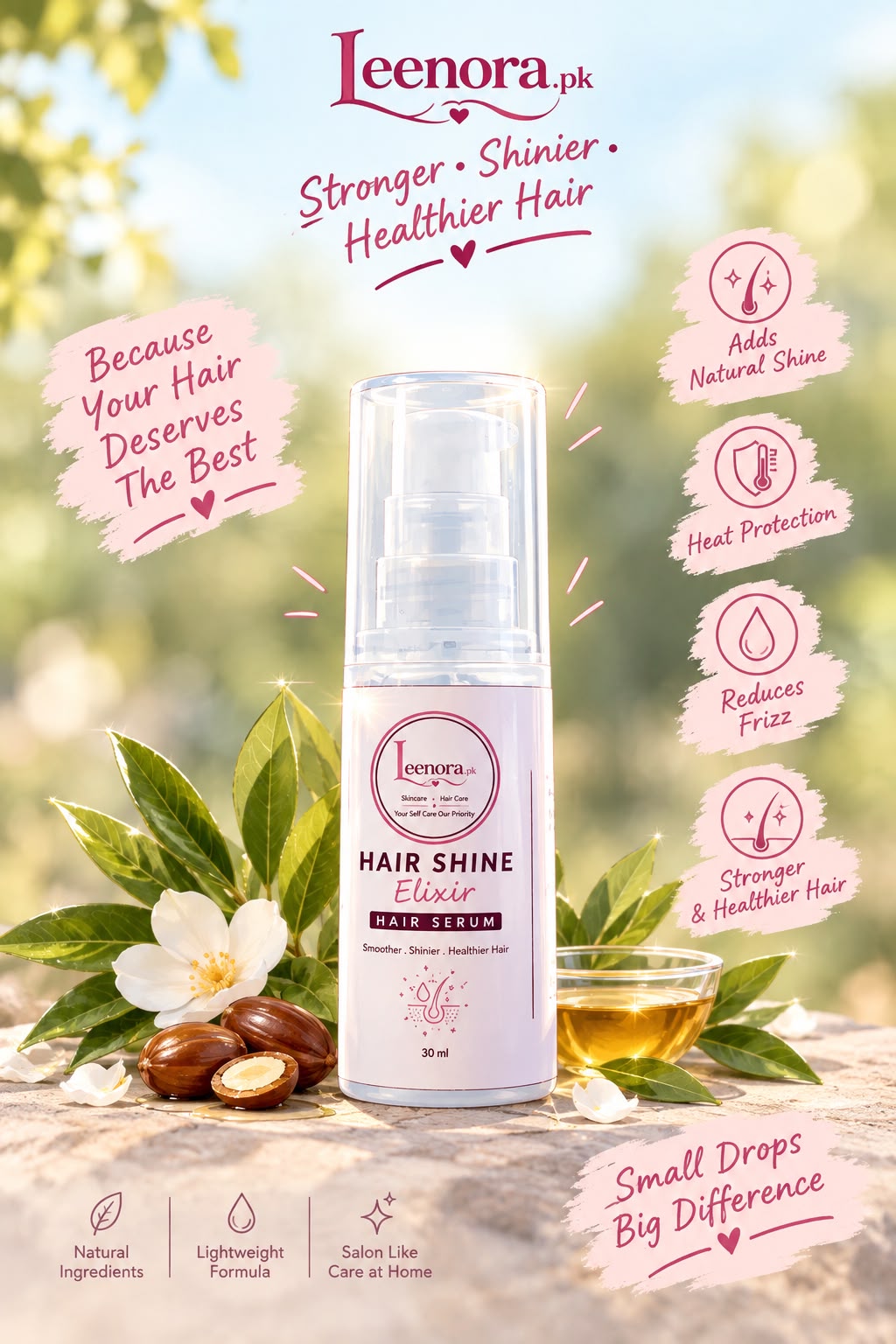 Leenora Hair Shine Elixir Hair Serum